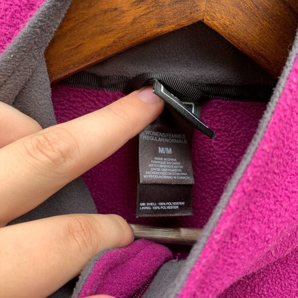 2013 The North Face Magenta Fleece Full Zip Jacket Medium - Picture 4 of 7